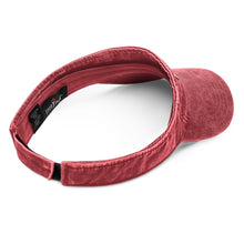 Palm Tree Red Denim Visor