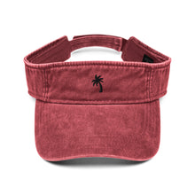 Palm Tree Red Denim Visor