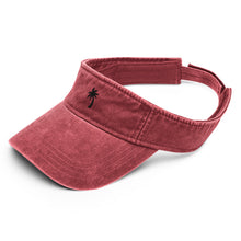 Palm Tree Red Denim Visor